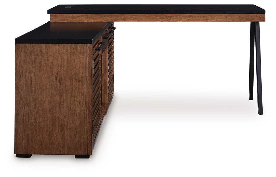 Kallari Credenza with Desk Return - Plourde Furniture Co (Caribou, ME)