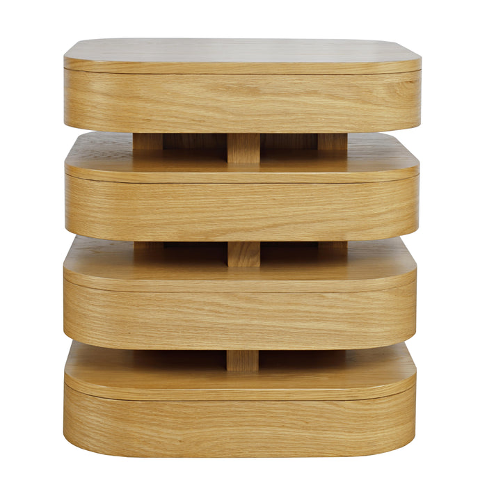 Brix Square End Table-Espresso