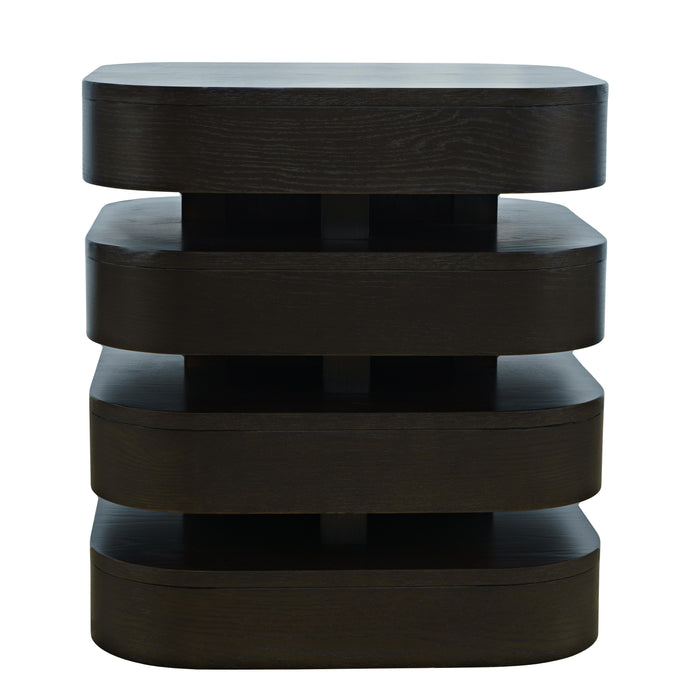 Brix Square End Table-Espresso