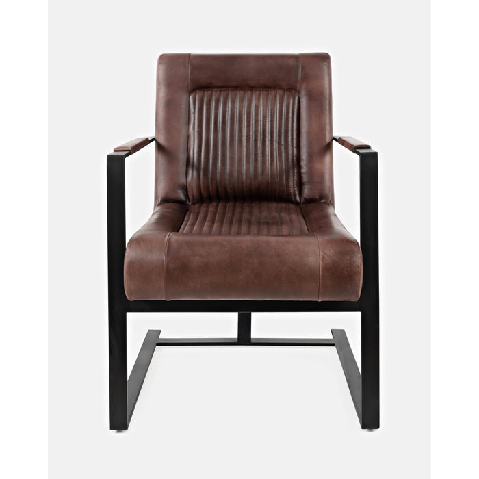 Maguire Genuine Leather Sled Chair