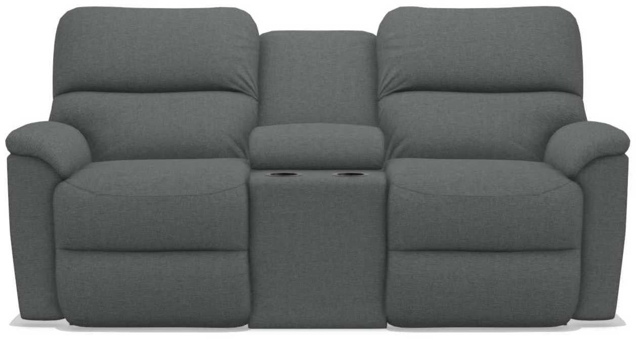 La-Z-Boy Brooks Grey Power Reclining Loveseat with Headrest and Console
