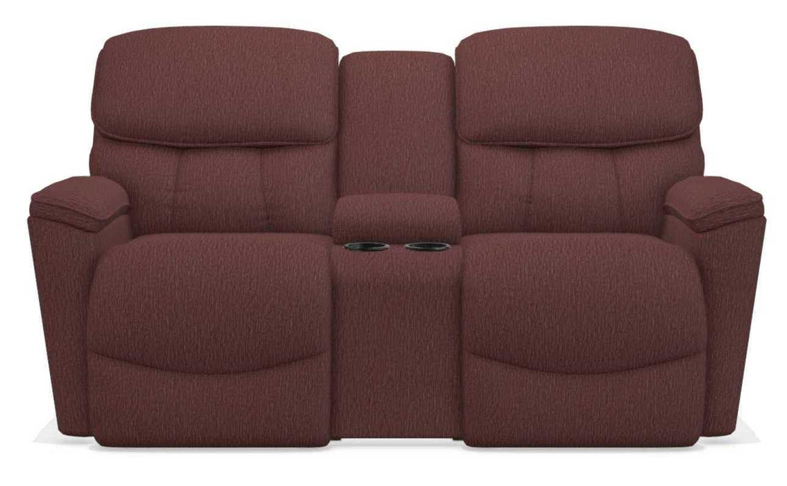 La-Z-Boy Kipling Burgundy Power Reclining Loveseat With Headrest and Console