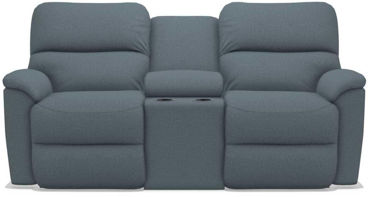 La-Z-Boy Brooks Denim Power Reclining Loveseat with Headrest and Console