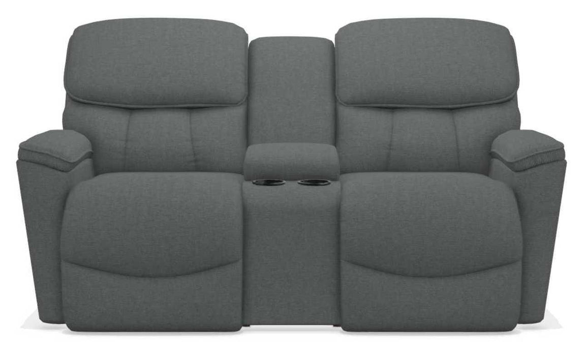 La-Z-Boy Kipling Grey Power Reclining Loveseat With Console