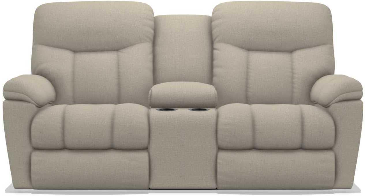 La-Z-Boy Morrison Pewter Power Reclining Loveseat with Console