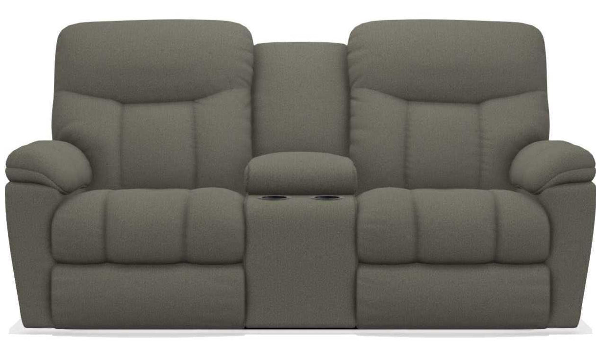 La-Z-Boy Morrison Silver Power Reclining Loveseat with Console