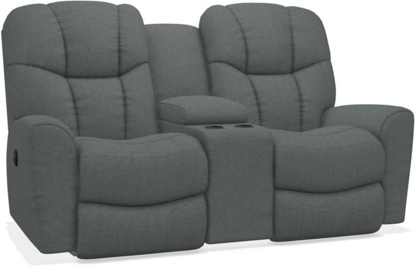 La-Z-Boy Rori Grey Reclining Loveseat w/ Console