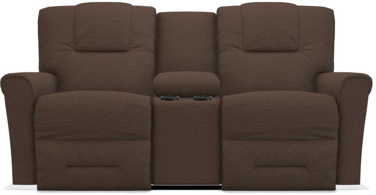 La-Z-Boy Easton Merlot Power Reclining Loveseat with Headrest And Console