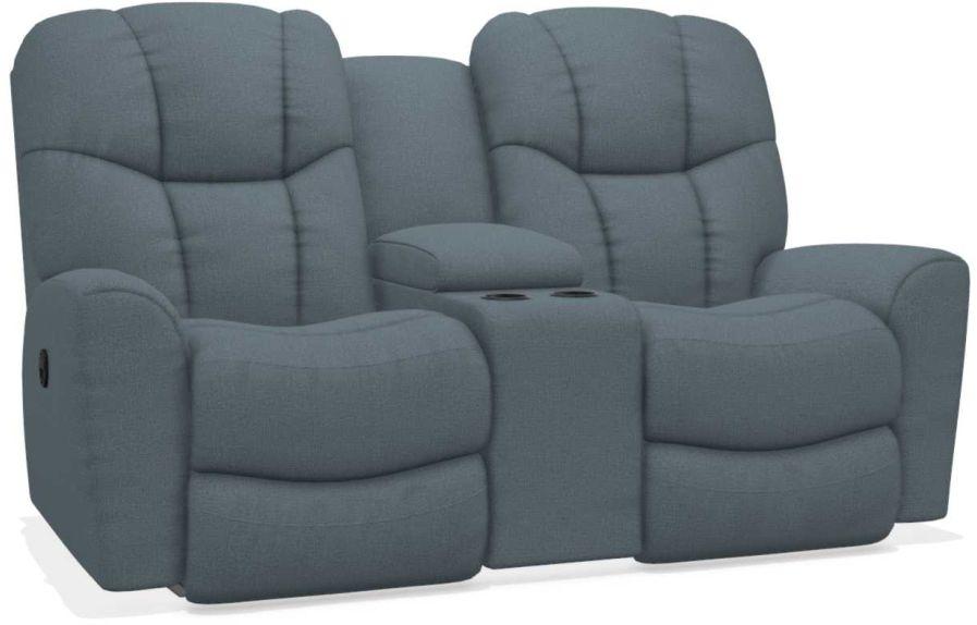La-Z-Boy Rori Denim Reclining Loveseat with Console