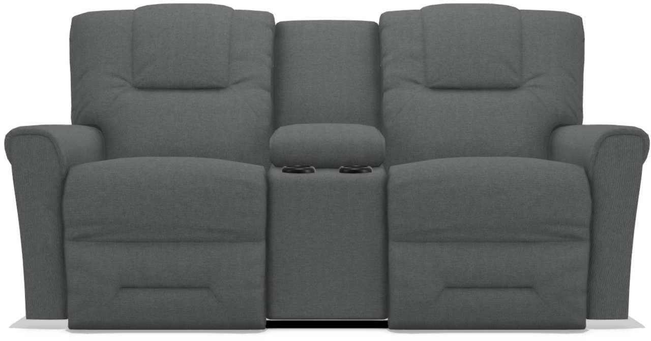 La-Z-Boy Easton Grey Power Reclining Loveseat with Headrest And Console