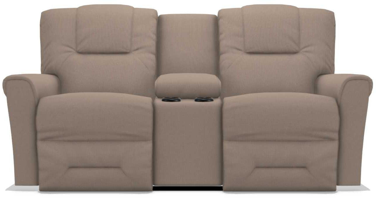La-Z-Boy Easton Cashmere Power Reclining Loveseat with Headrest And Console