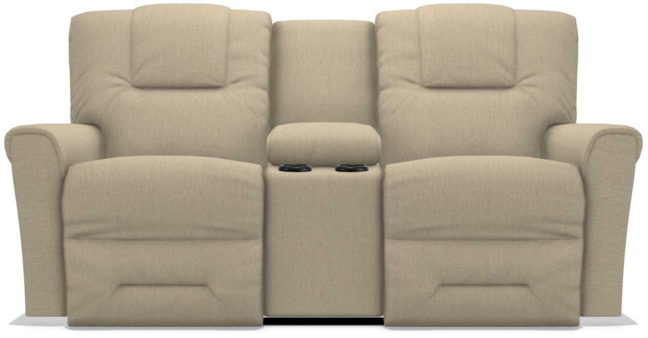 La-Z-Boy Easton Toast Power Reclining Loveseat with Headrest And Console