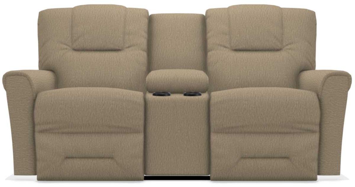 La-Z-Boy Easton Driftwood Power Reclining Loveseat with Headrest And Console