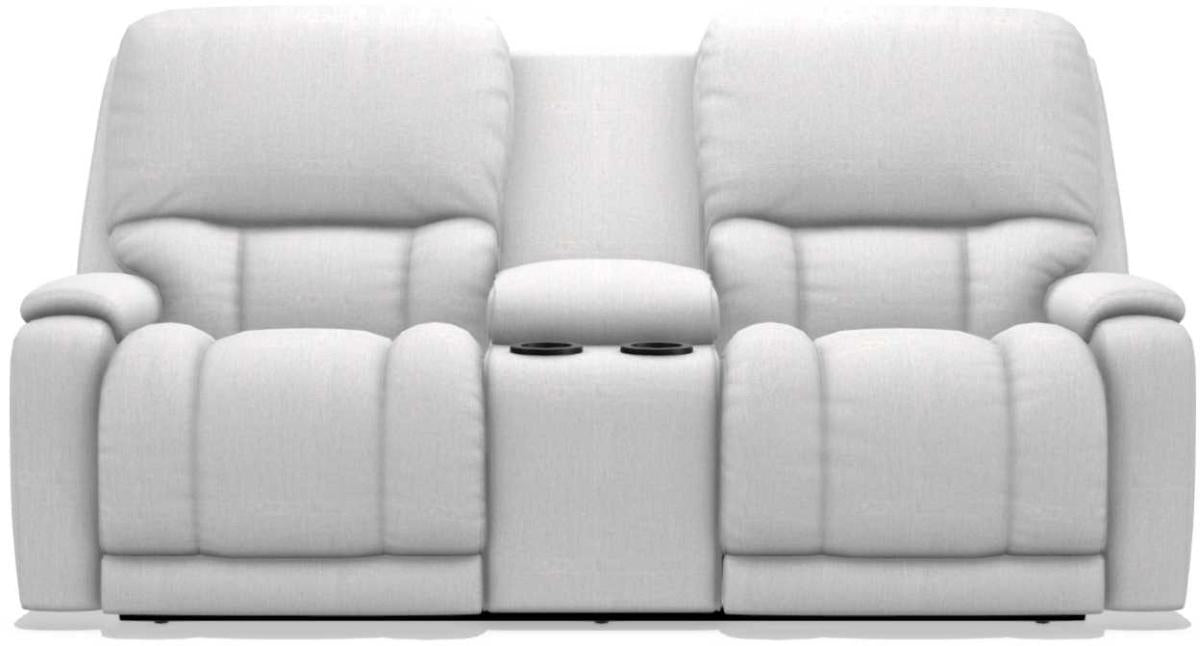 La-Z-Boy Greyson Muslin Power Reclining Loveseat with Headrest And Console