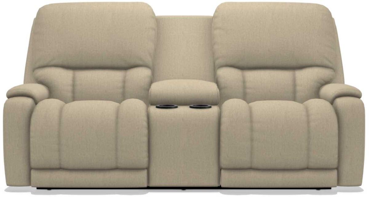 La-Z-Boy Greyson Toast Power Reclining Loveseat with Headrest And Console
