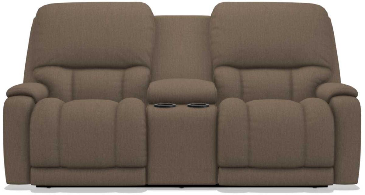 La-Z-Boy Greyson Java Power Reclining Loveseat with Headrest And Console