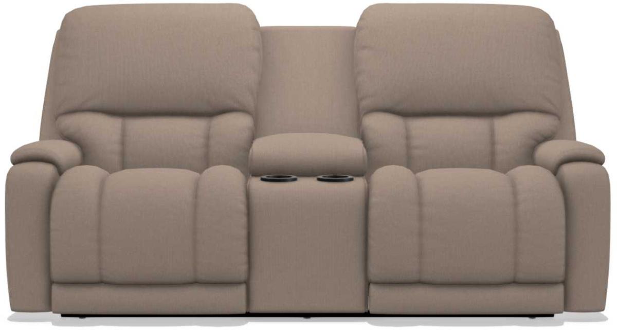 La-Z-Boy Greyson Cashmere Power Reclining Loveseat with Headrest And Console