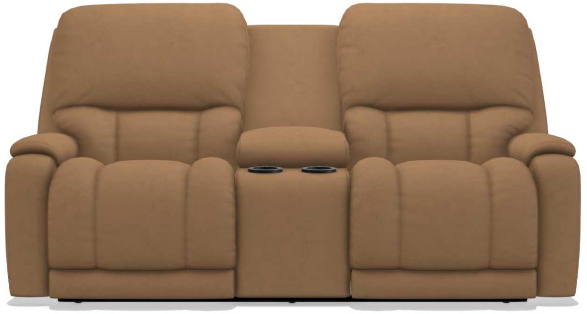 La-Z-Boy Greyson Fawn Power Reclining Loveseat with Headrest And Console