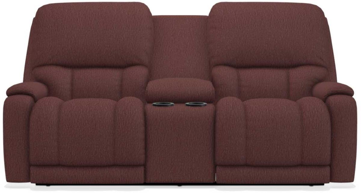 La-Z-Boy Greyson Burgundy Power Reclining Loveseat with Headrest And Console