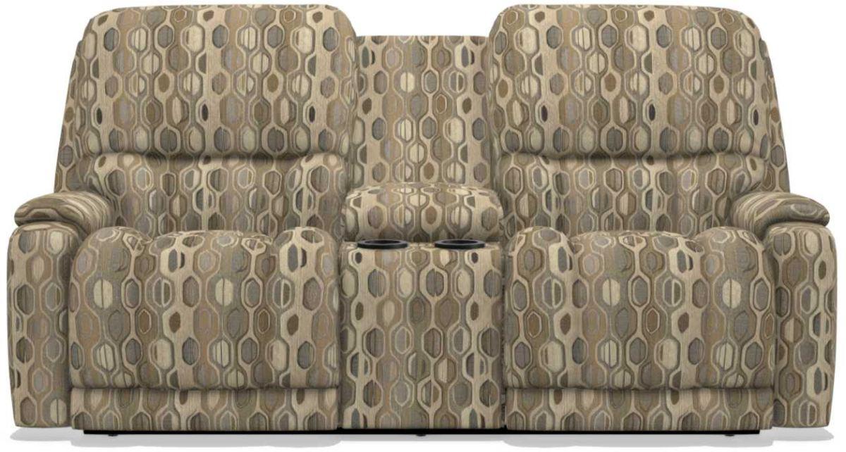 La-Z-Boy Greyson Flax Power Reclining Loveseat with Headrest And Console