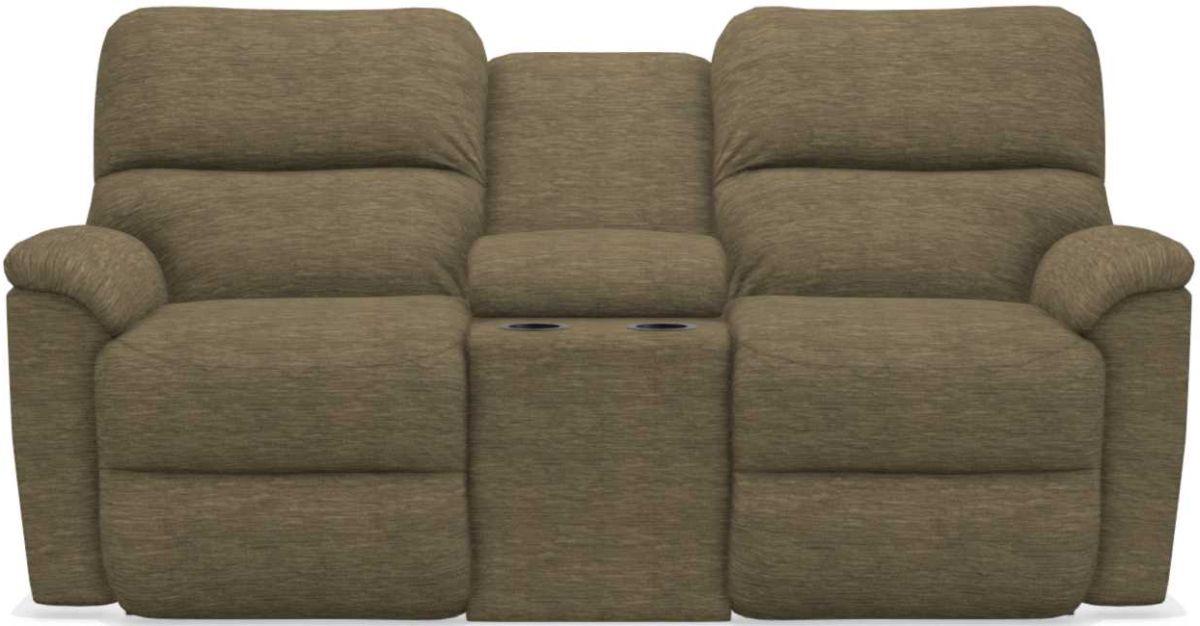 La-Z-Boy Brooks Moss Power Reclining Loveseat With Headrest & Console