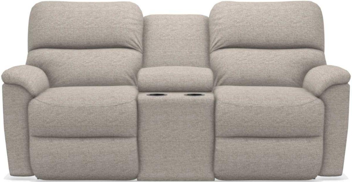 La-Z-Boy Brooks Pebble Power Reclining Loveseat With Headrest & Console