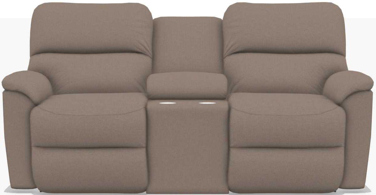 La-Z-Boy Brooks Cashmere Reclining Loveseat With Console
