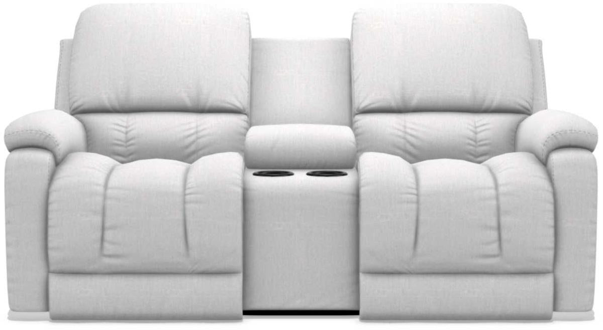 La-Z-Boy Greyson Muslin Power Recline La-Z-Time Full Reclining Console Loveseat