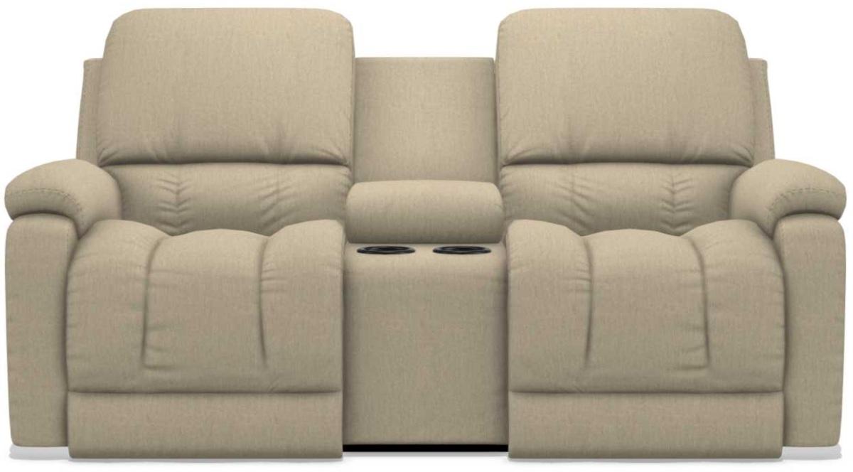La-Z-Boy Greyson Toast Power Recline La-Z-Time Full Reclining Console Loveseat