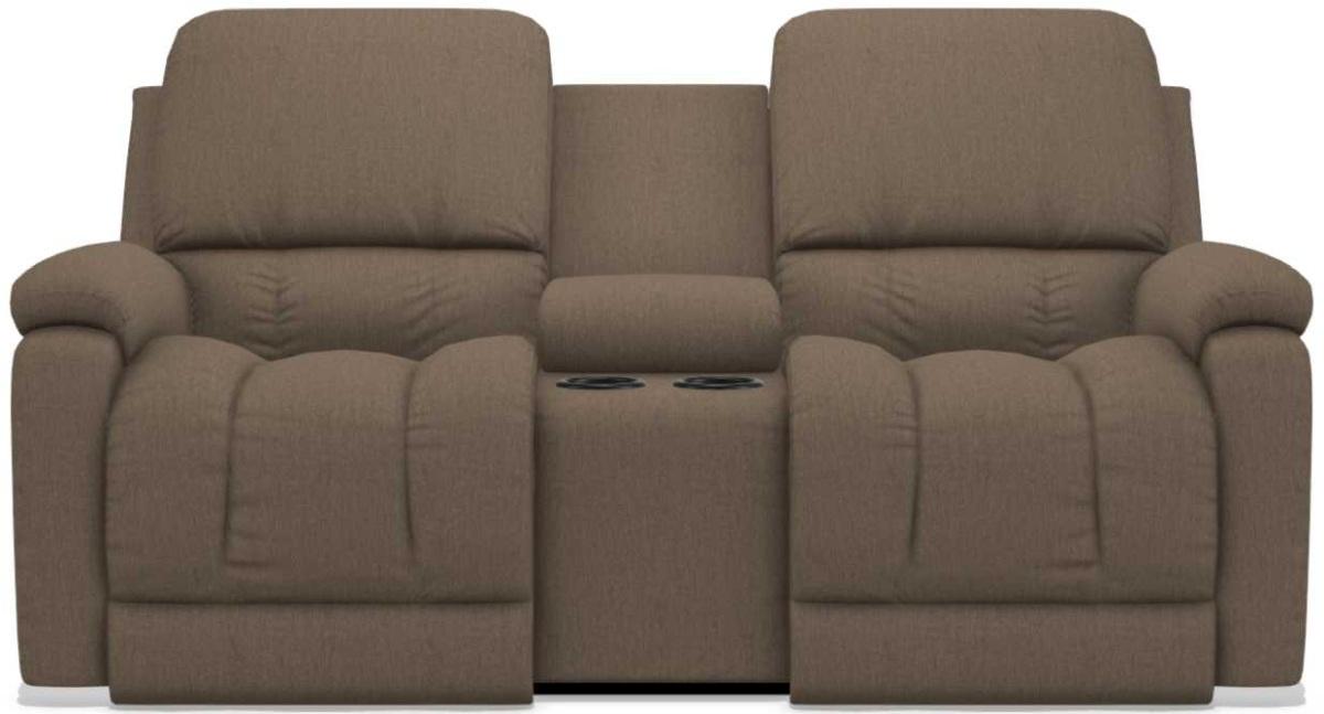 La-Z-Boy Greyson Java Power Recline La-Z-Time Full Reclining Console Loveseat