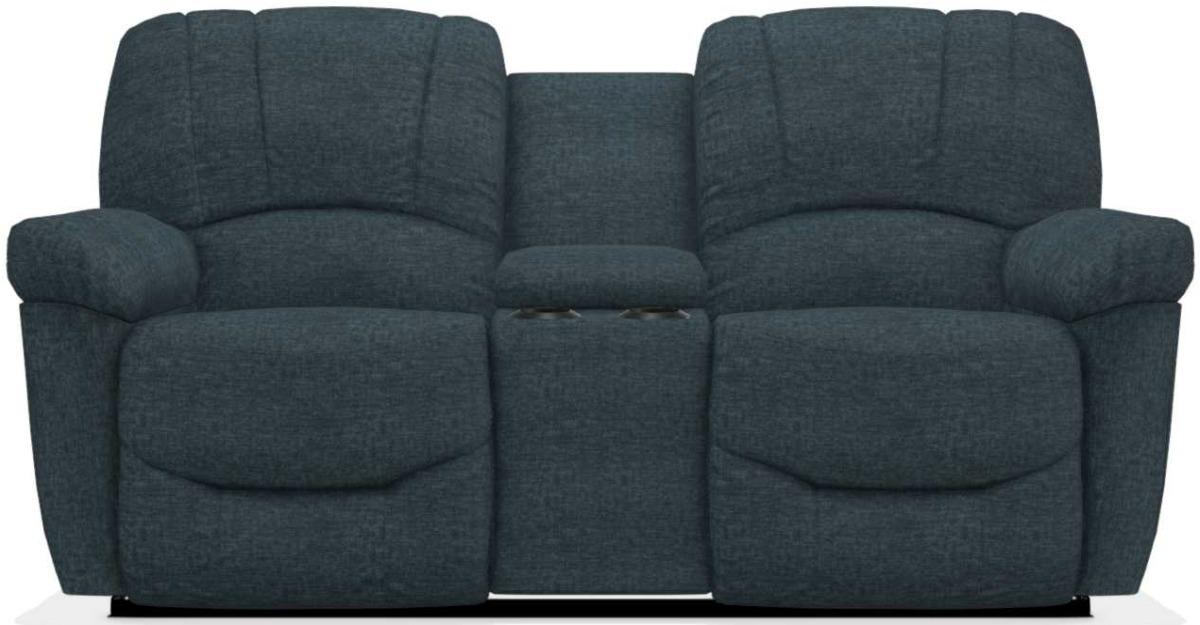 La-Z-Boy Hayes Navy Power La-Z-Time Full Reclining Console Loveseat