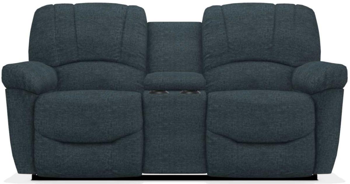La-Z-Boy Hayes Navy La-Z-Time Power-Reclineï¿½ Console Loveseat with Power Headrest