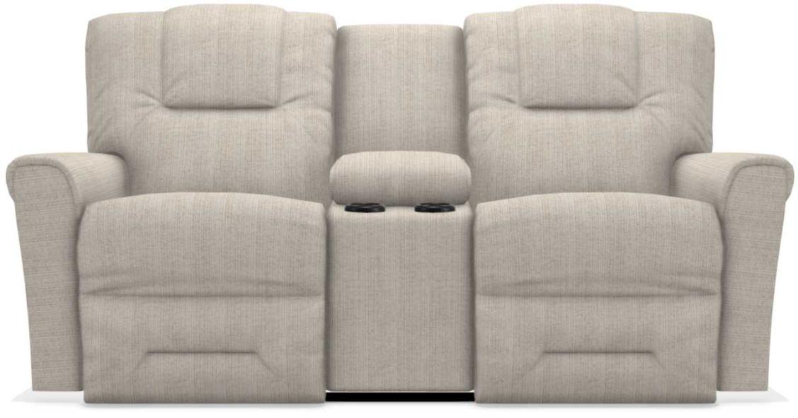 La-Z-Boy Easton PowerRecline La-Z-Time Buff Reclining Console Loveseat