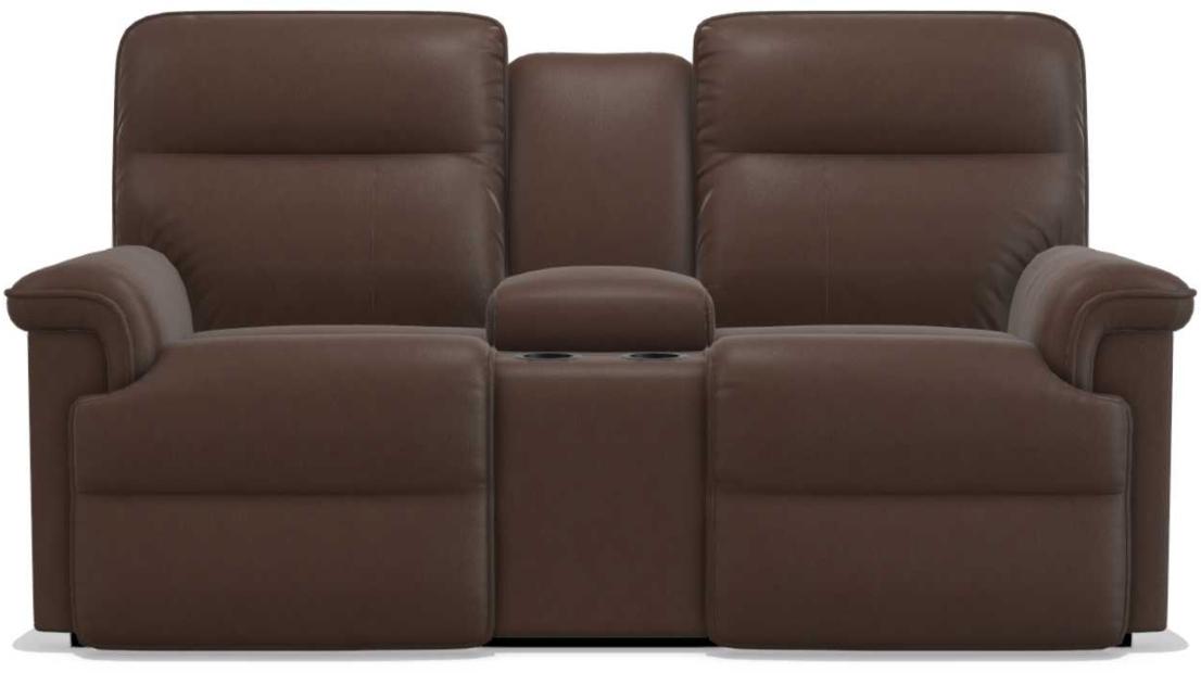 La-Z-Boy Jay PowerRecline La-Z-Time Chocolate Reclining Loveseat and Console