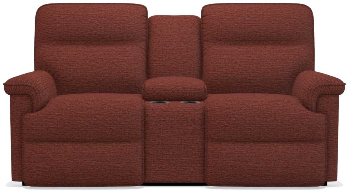 La-Z-Boy Jay PowerRecline La-Z-Time Burgundy Reclining Loveseat and Console