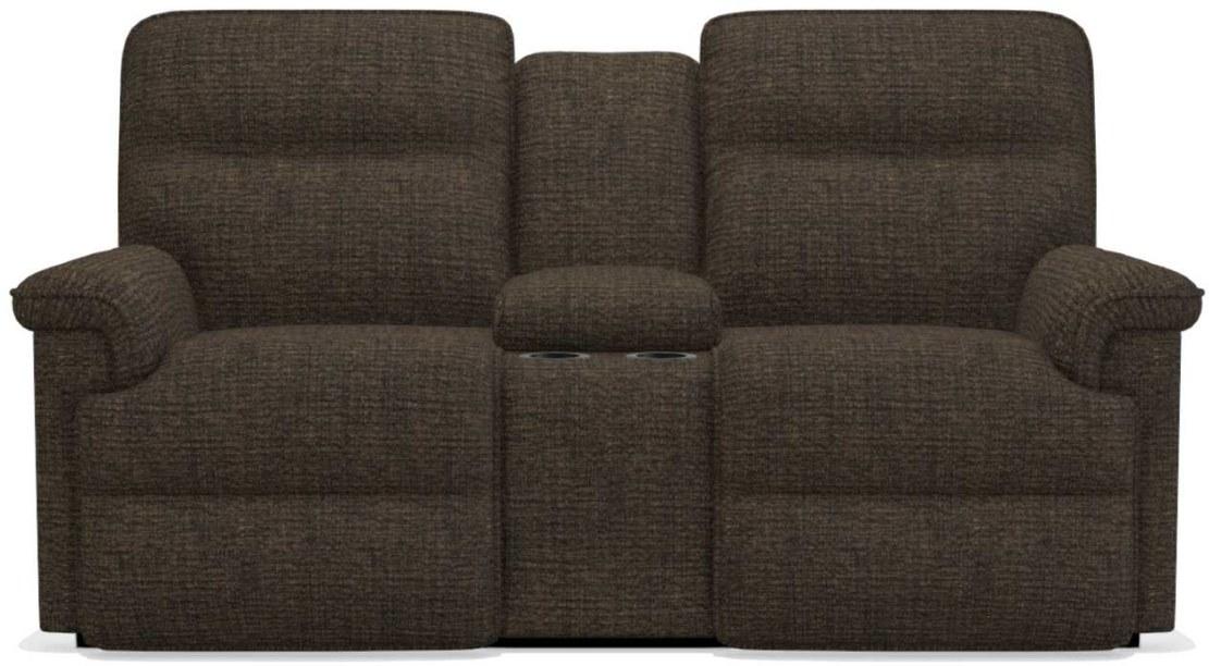 La-Z-Boy Jay PowerRecline La-Z-Time Java Reclining Loveseat and Console