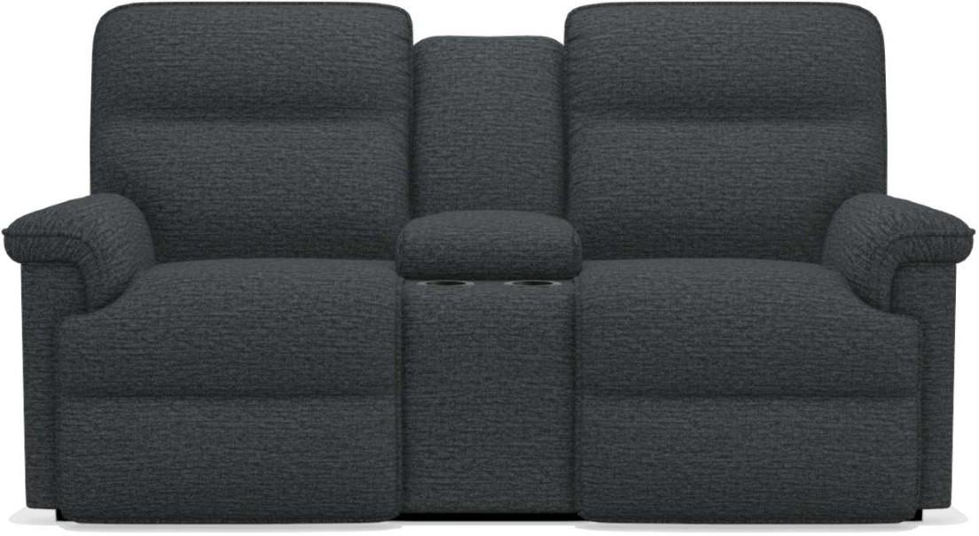 La-Z-Boy Jay PowerRecline La-Z-Time Denim Reclining Loveseat and Console
