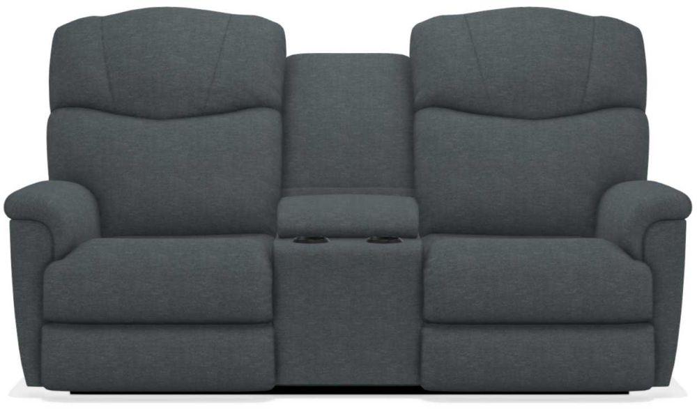 La-Z-Boy Lancer Power La-Z Time Navy Full Reclining Loveseat with Console