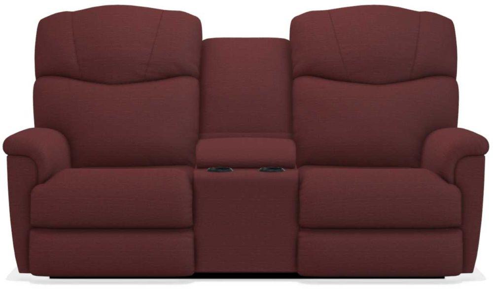 La-Z-Boy Lancer Merlot Power Reclining Loveseat with Headrest and Console