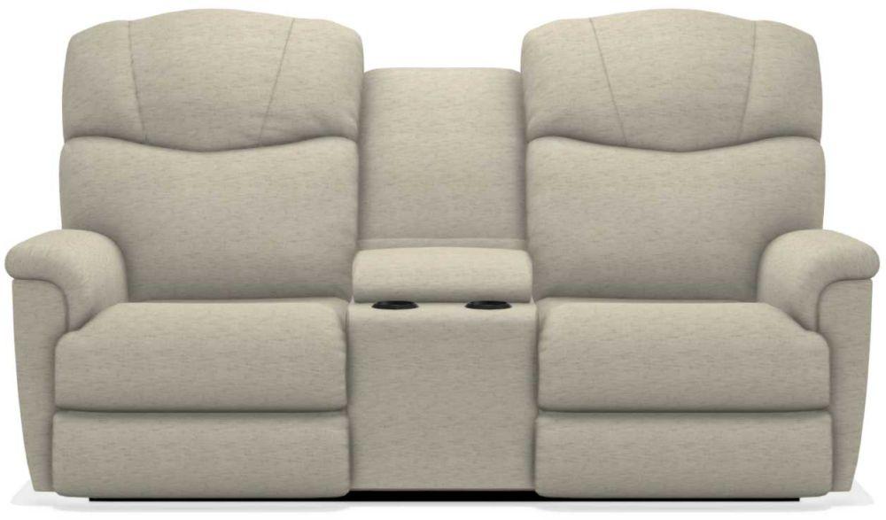 La-Z-Boy Lancer Sand Power Reclining Loveseat with Headrest and Console