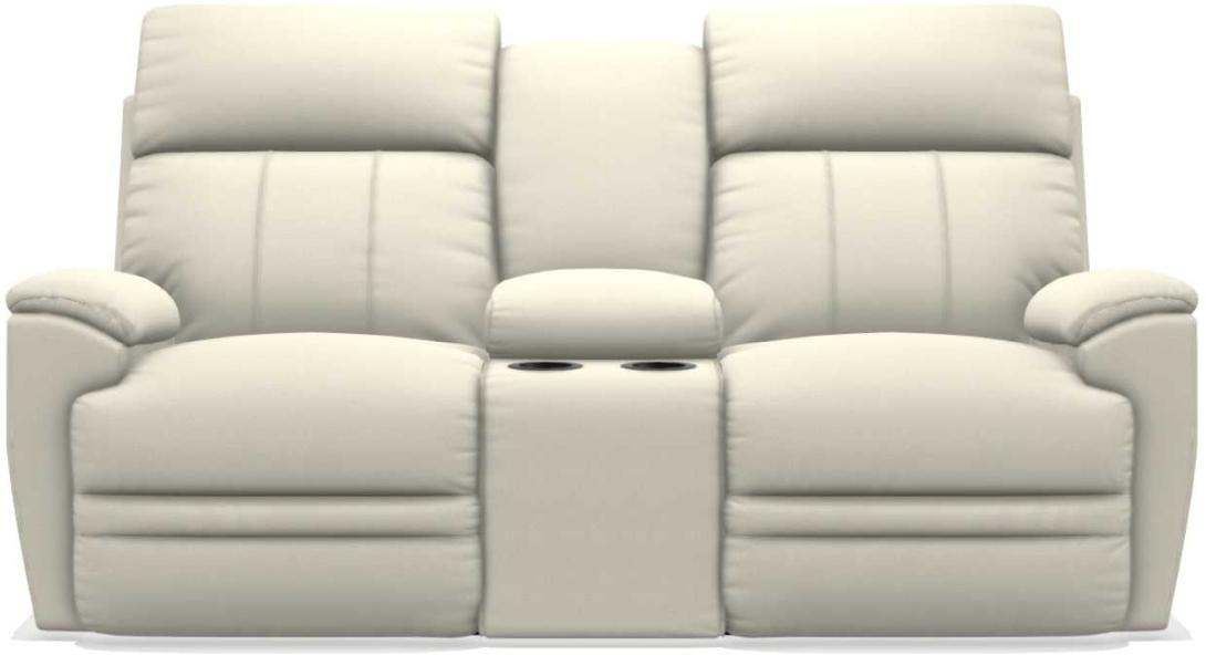 La-Z-Boy Talladega Ivory La-Z-Time Full Reclining Loveseat With Console