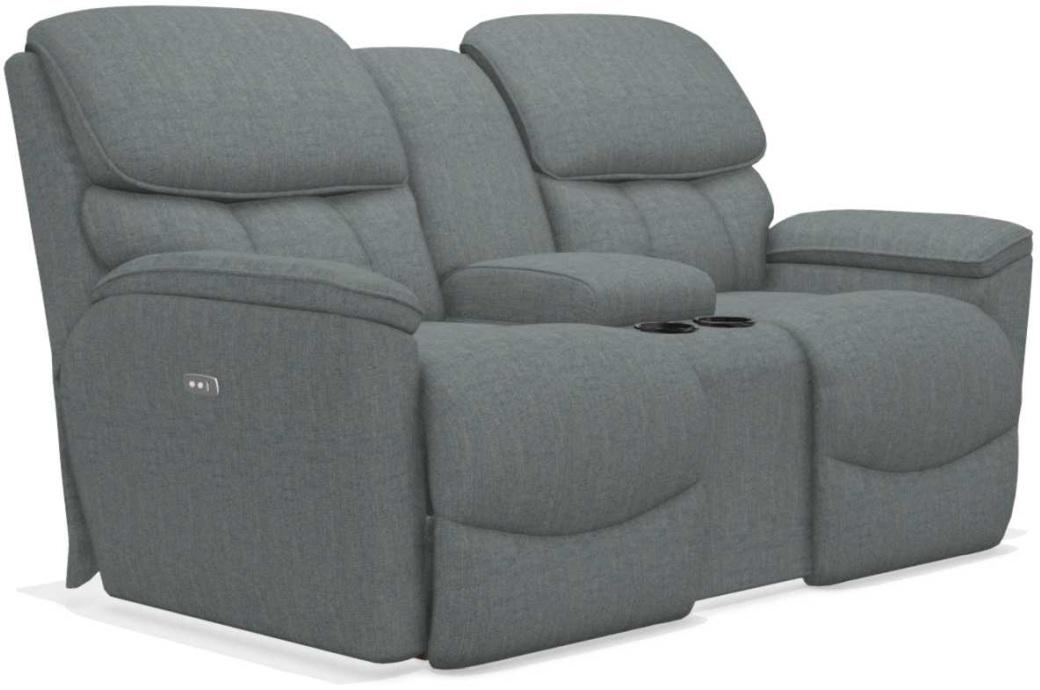 La-Z-Boy Kipling Stonewash La-Z-Time Power Reclining Loveseat With Console