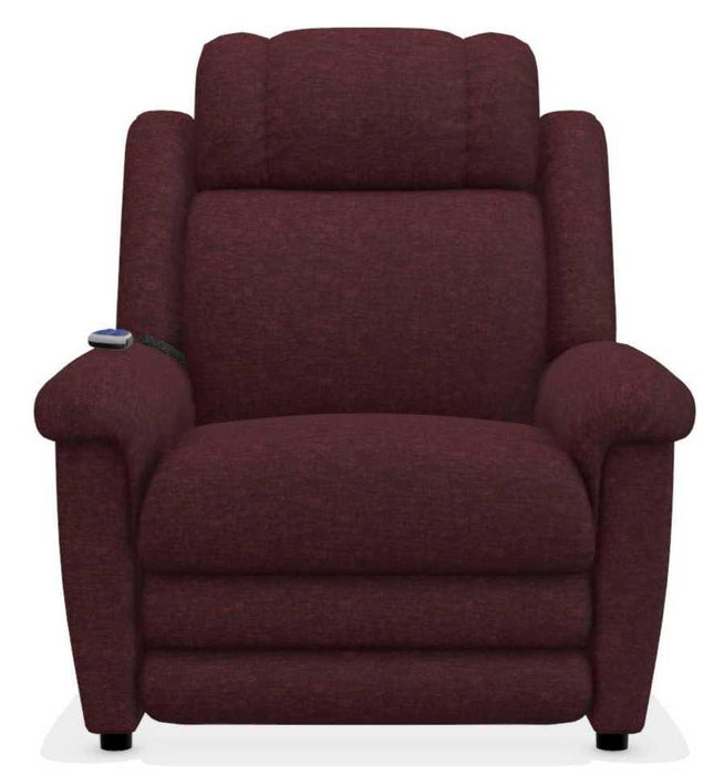 La-Z-Boy Clayton Burgundy Gold Power Lift Recliner with Massage and Heat