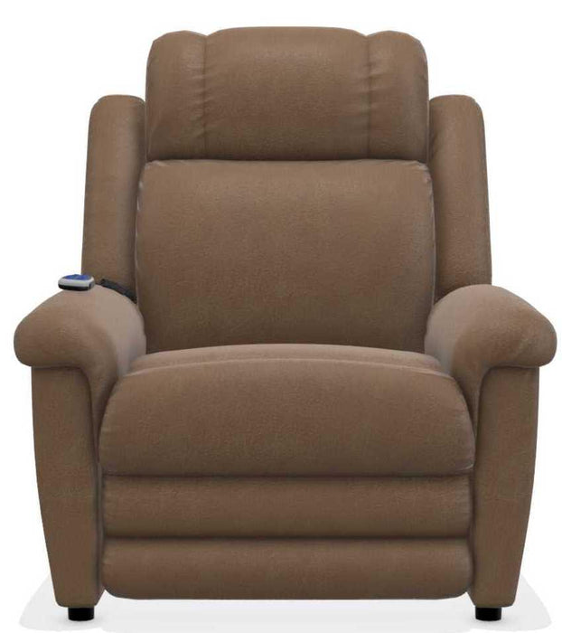 La-Z-Boy Clayton Chocolate Gold Power Lift Recliner with Massage and Heat
