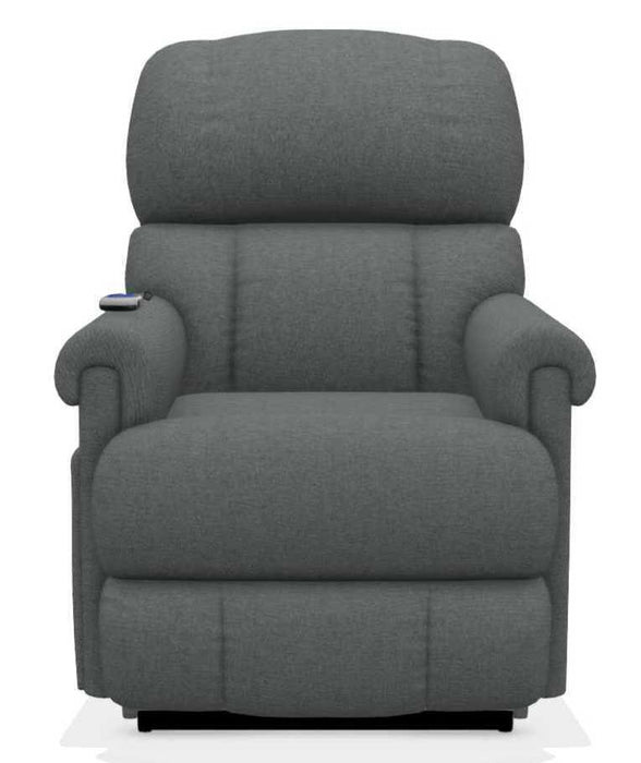 La-Z-Boy Pinnacle Platinum Grey Power Lift Recliner with Headrest and Lumbar