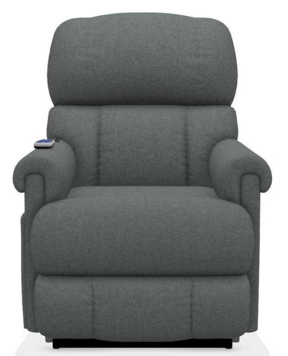 La-Z-Boy Pinnacle Platinum Grey Power Lift Recliner with Massage and Heat