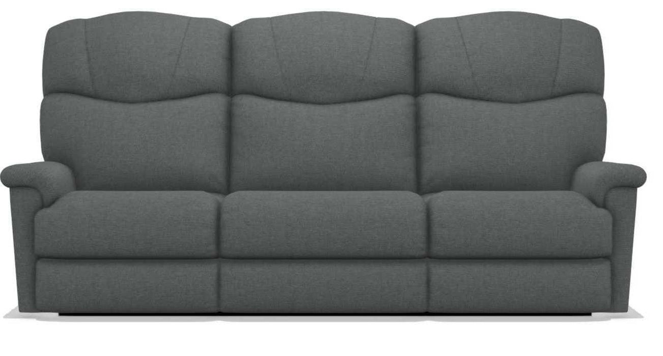 La-Z-Boy Lancer Grey Power Reclining Sofa with Headrest