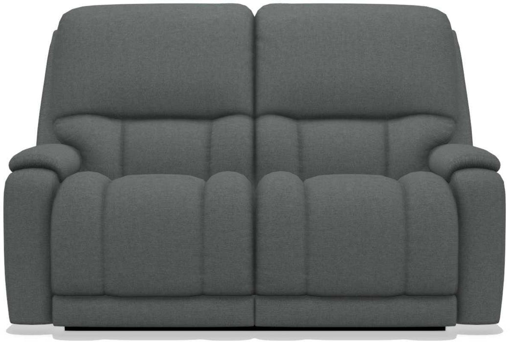 La-Z-Boy Greyson Grey Reclining Loveseat with Headrest