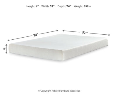Chime 8 Inch Memory Foam Mattress in a Box - Plourde Furniture Co (Caribou, ME)