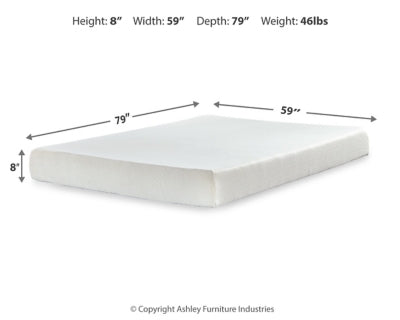 Chime 8 Inch Memory Foam Mattress in a Box - Plourde Furniture Co (Caribou, ME)